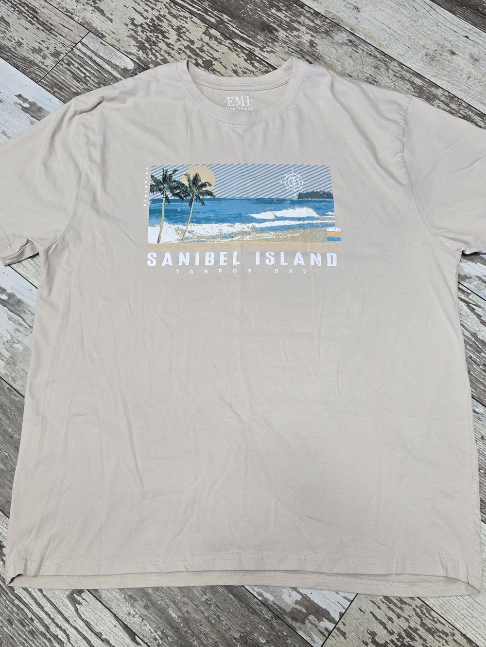 EMI Sportswear Sanibel Island Tarpon Bay Graphic Men's T-Shirt Size XL